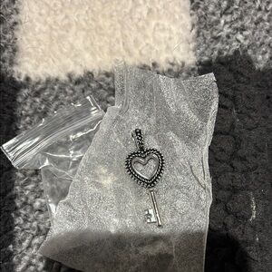 Lia Sophia Silver Heart Key Necklace
